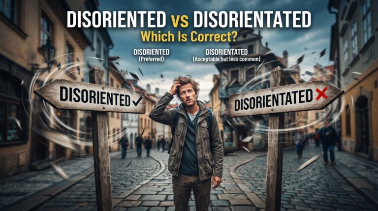 disoriented vs disorientated