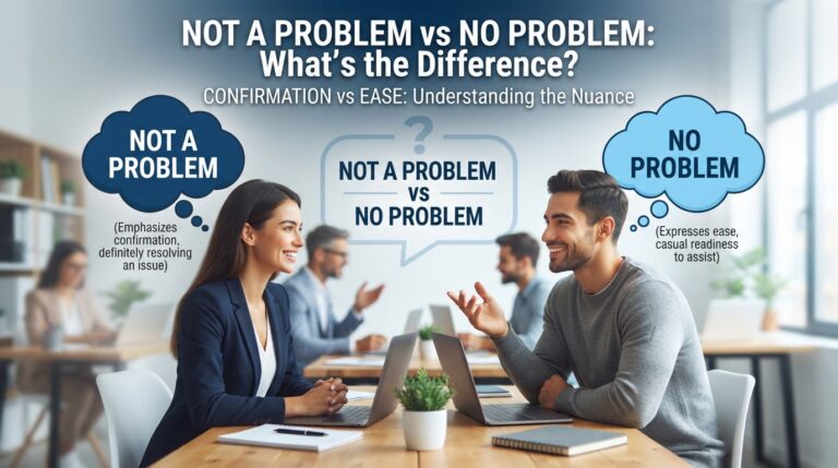 not a problem vs no problem