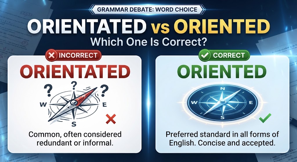 orientated vs oriented