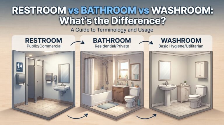restroom vs bathroom vs washroom