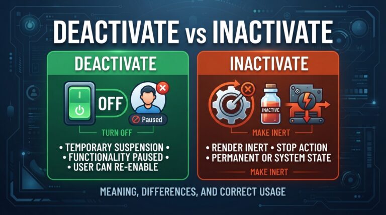 deactivate vs inactivate