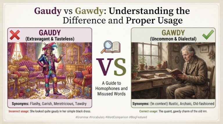 gaudy vs gawdy understanding the difference and proper usage