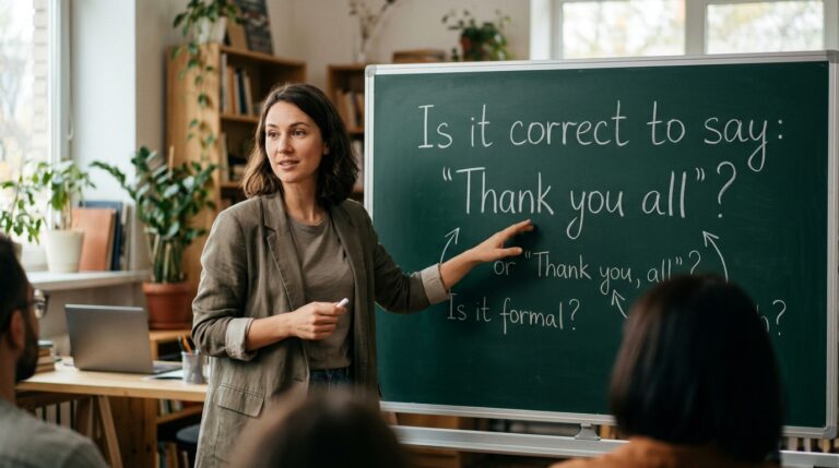 is it correct to say thank you all learn it here