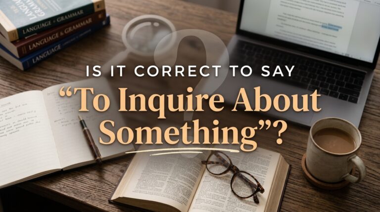 is it correct to say to inquire about something