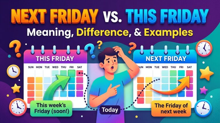 next friday vs this friday