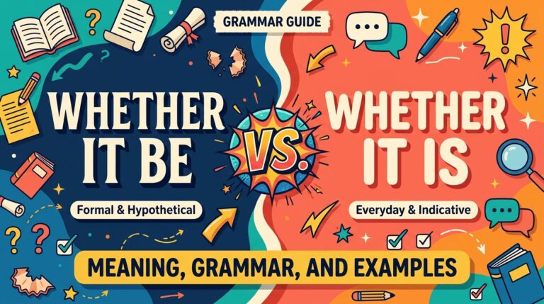 whether it be vs whether it is