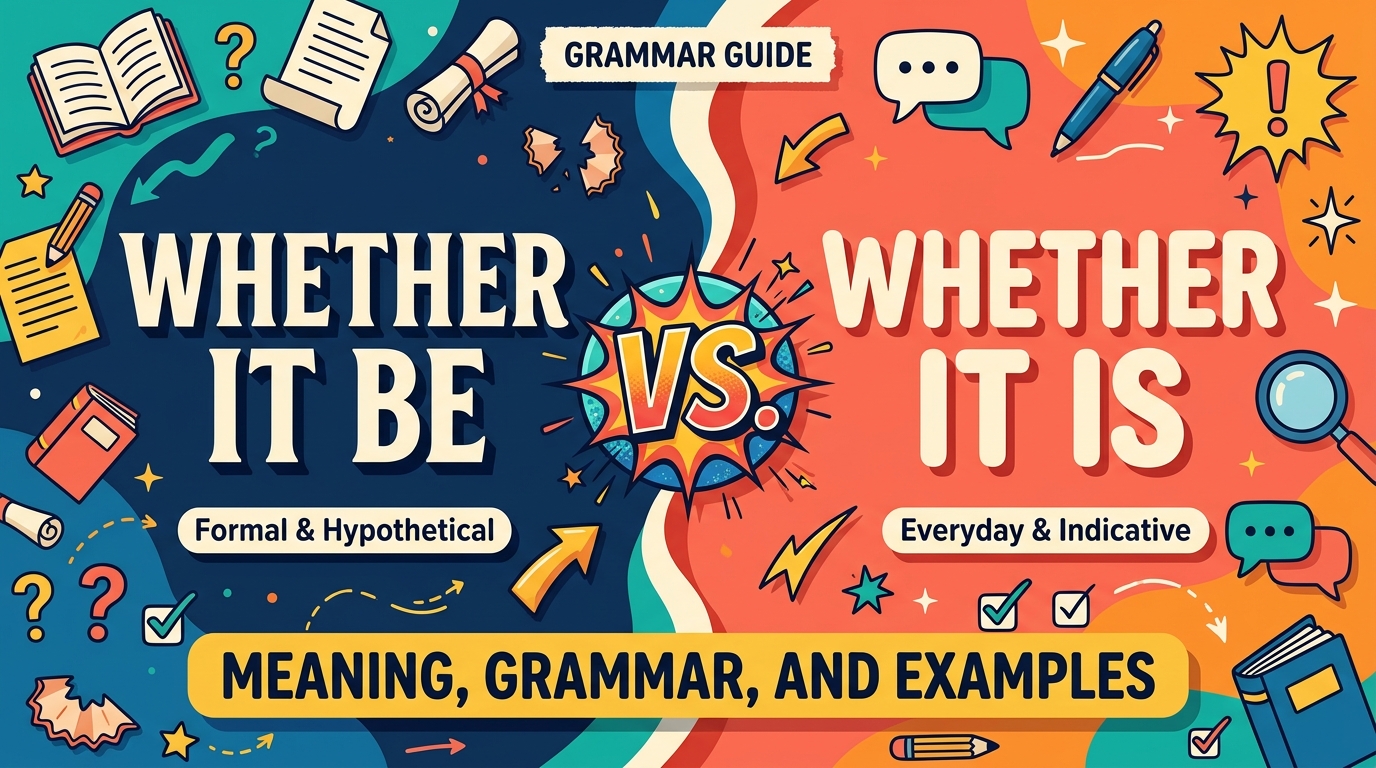 whether it be vs whether it is